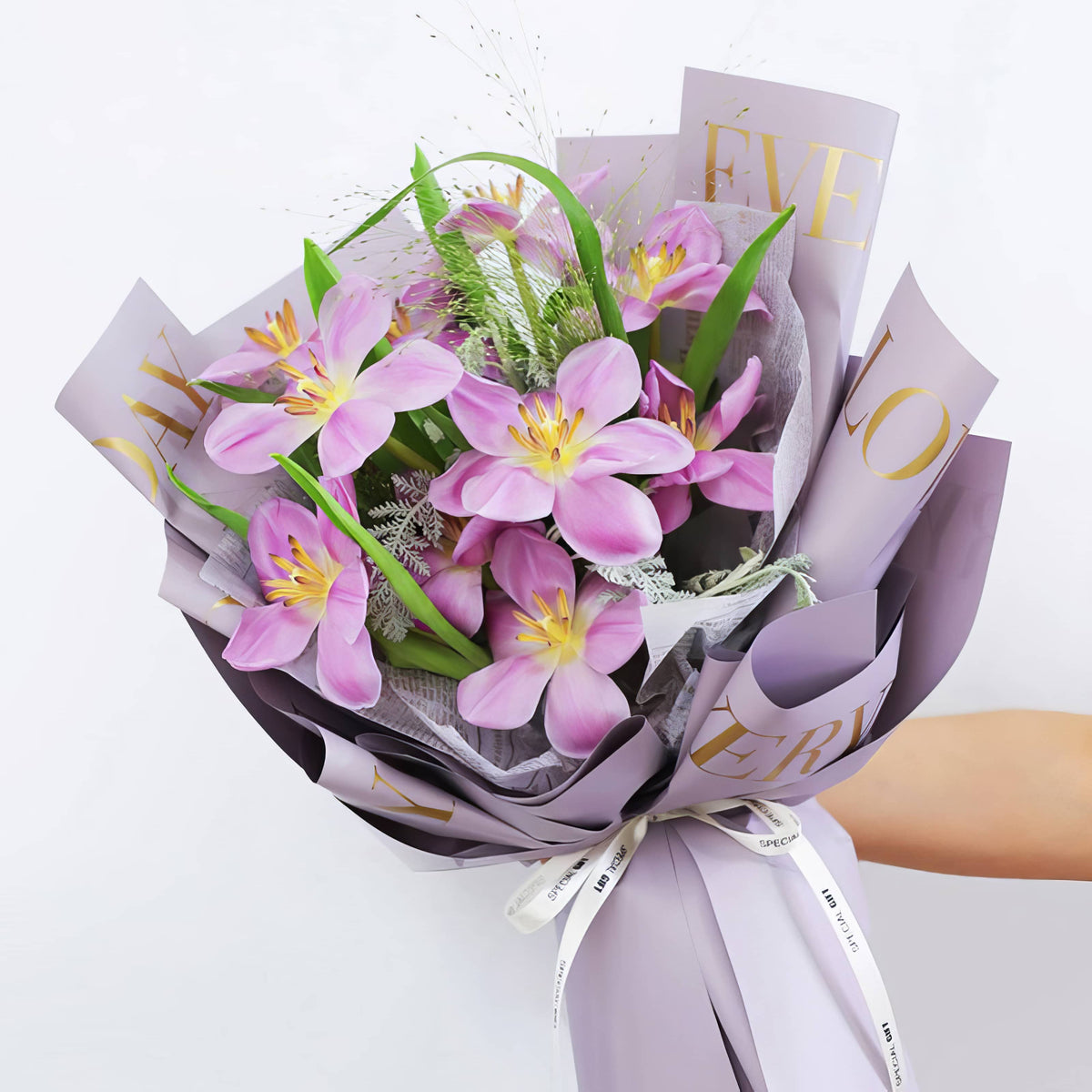 💕 Luxury Love You Bouquet Wrapping Sheet 🌸✨