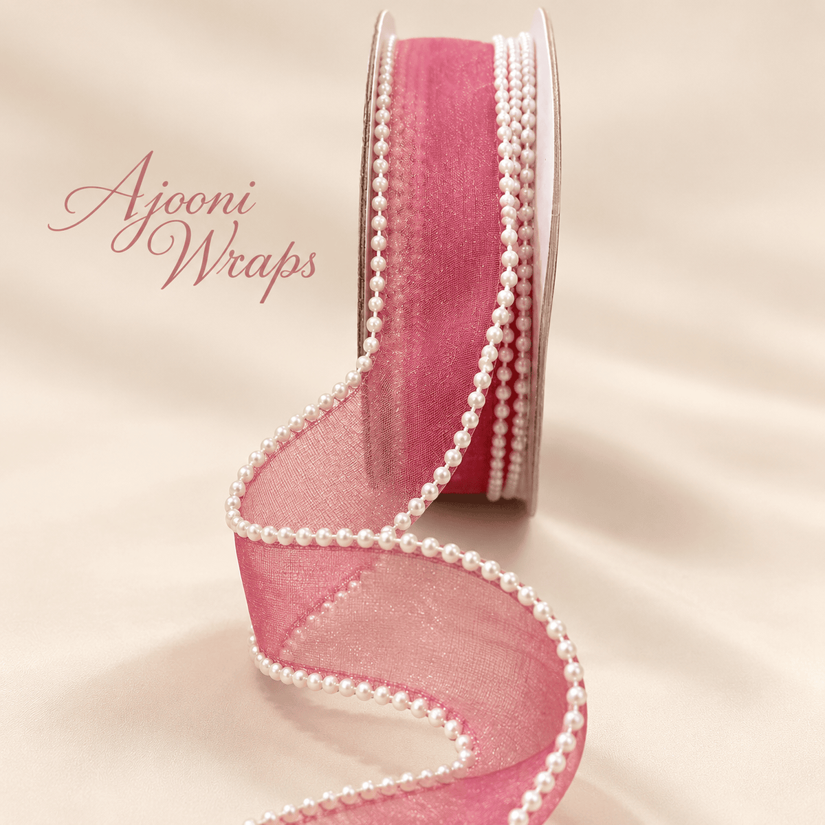 Pearl Organza Premium Ribbon | 1 Inch 10 Yards