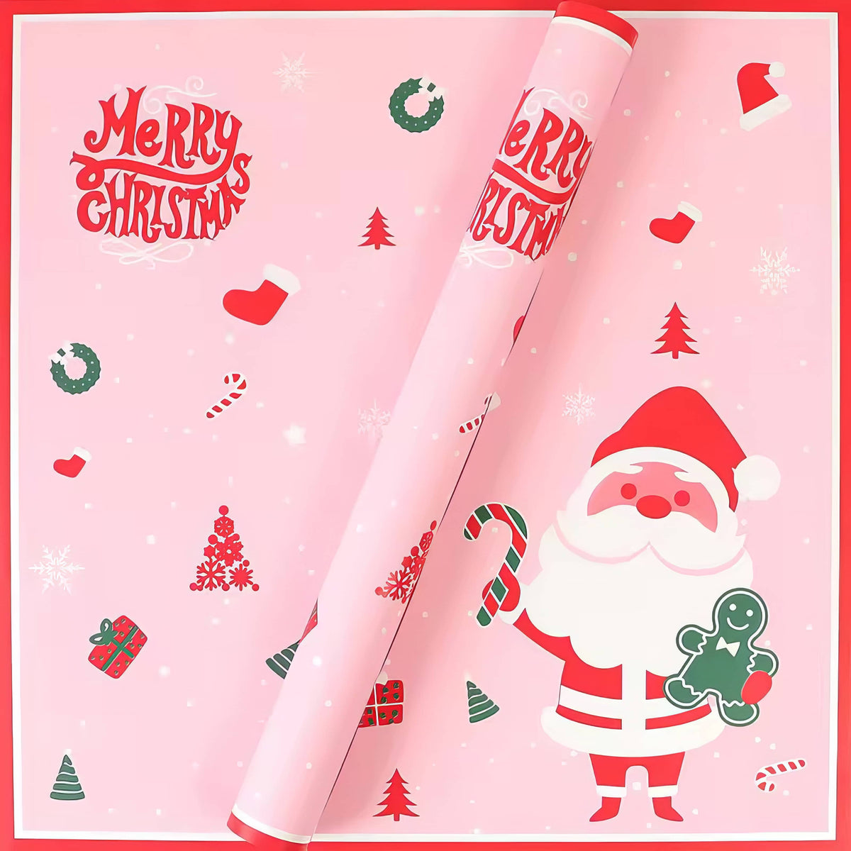 Premium Merry Christmas Santa Claus Bouquet Wrapping Sheets 🎅🎄✨