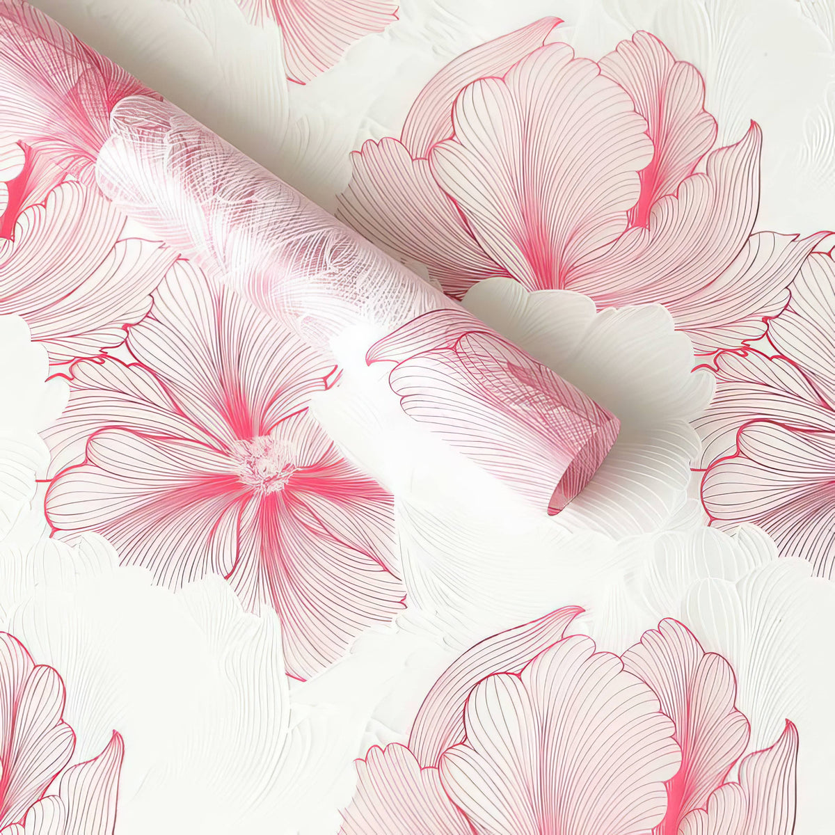 Premium Floral Sketch Bouquet Wrapping Sheets 🌸✨