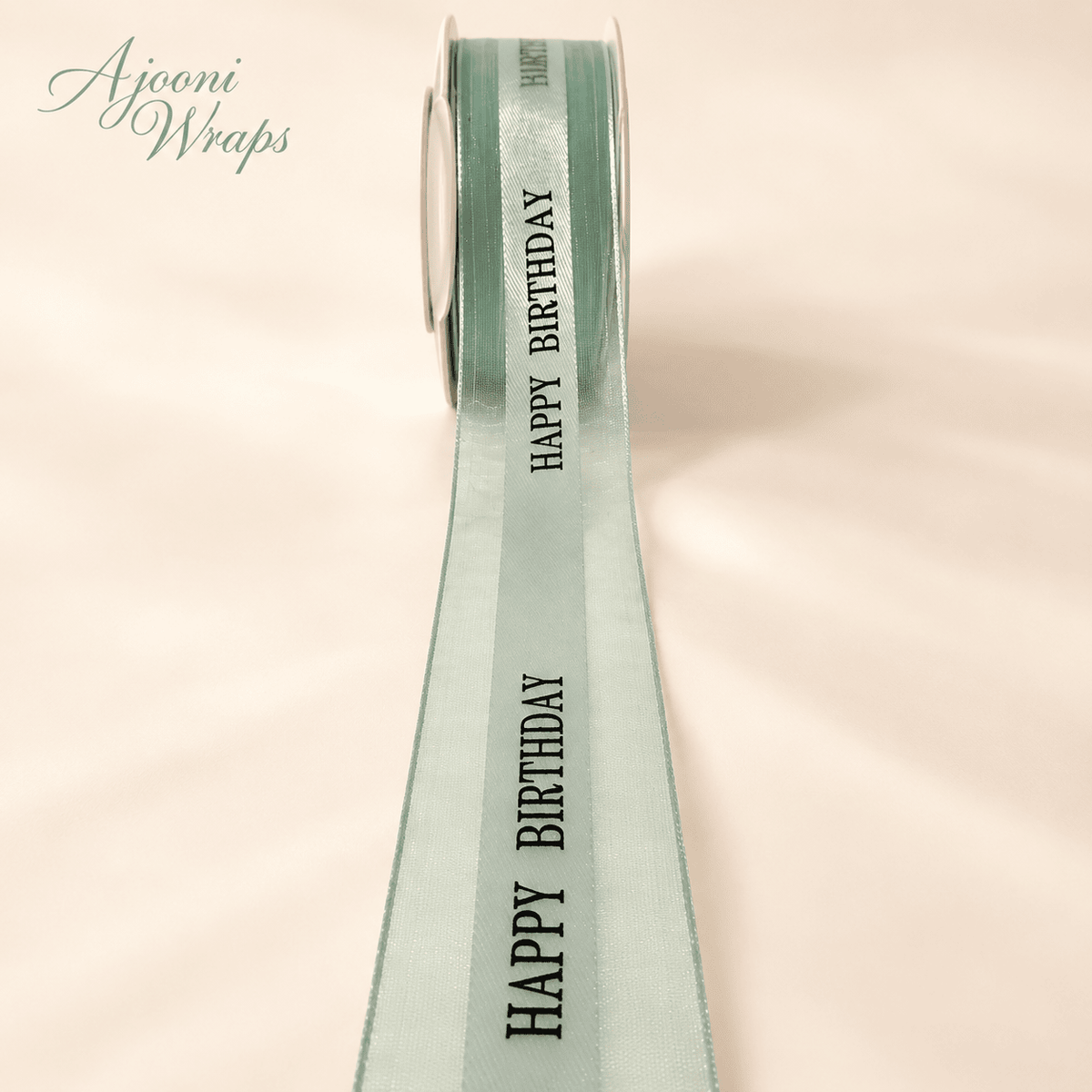 Happy Birthday Luxe Organza Satin Ribbon | 1 Inch