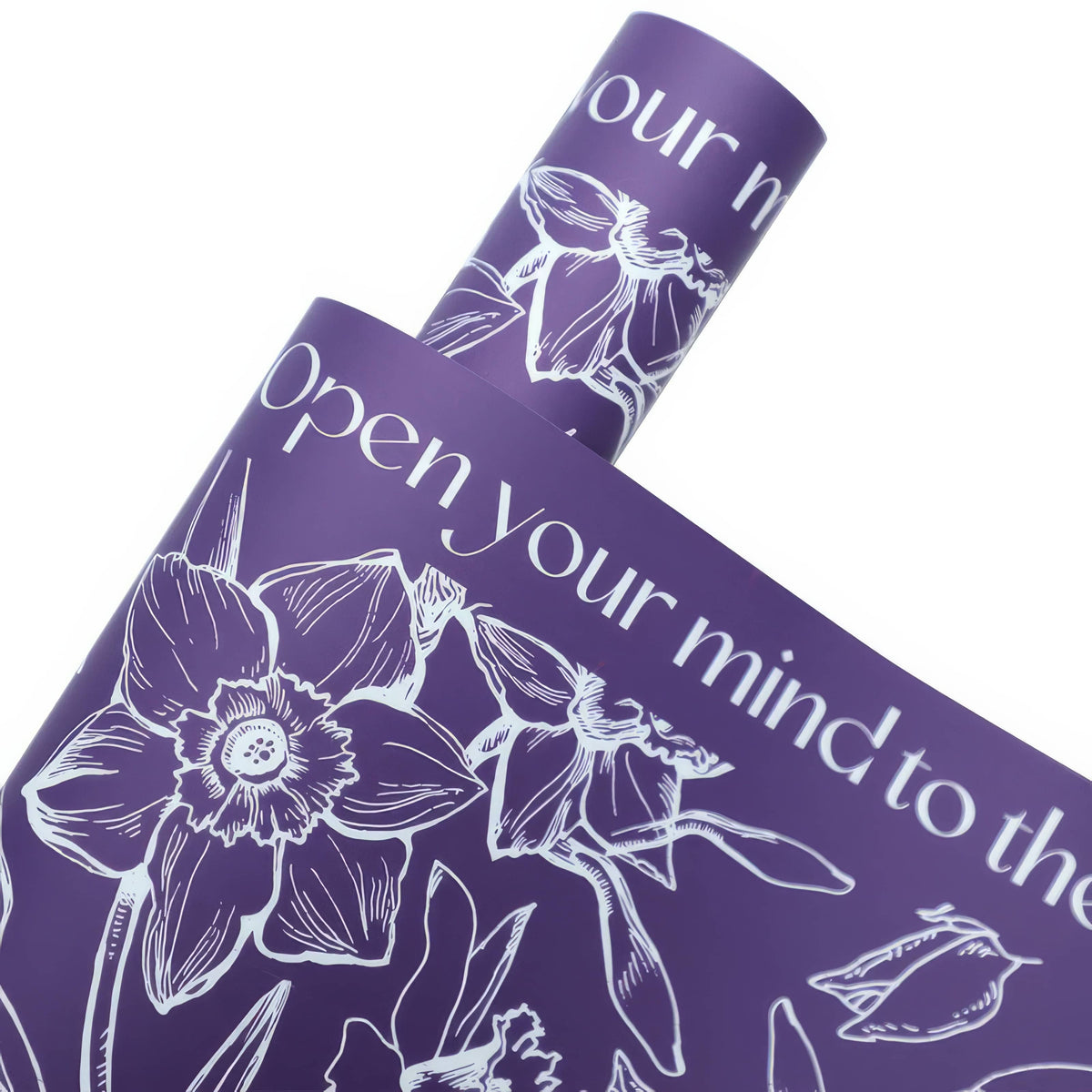 🌸 Luxury Floral Typography Bouquet Wrapping Sheets 💐✨