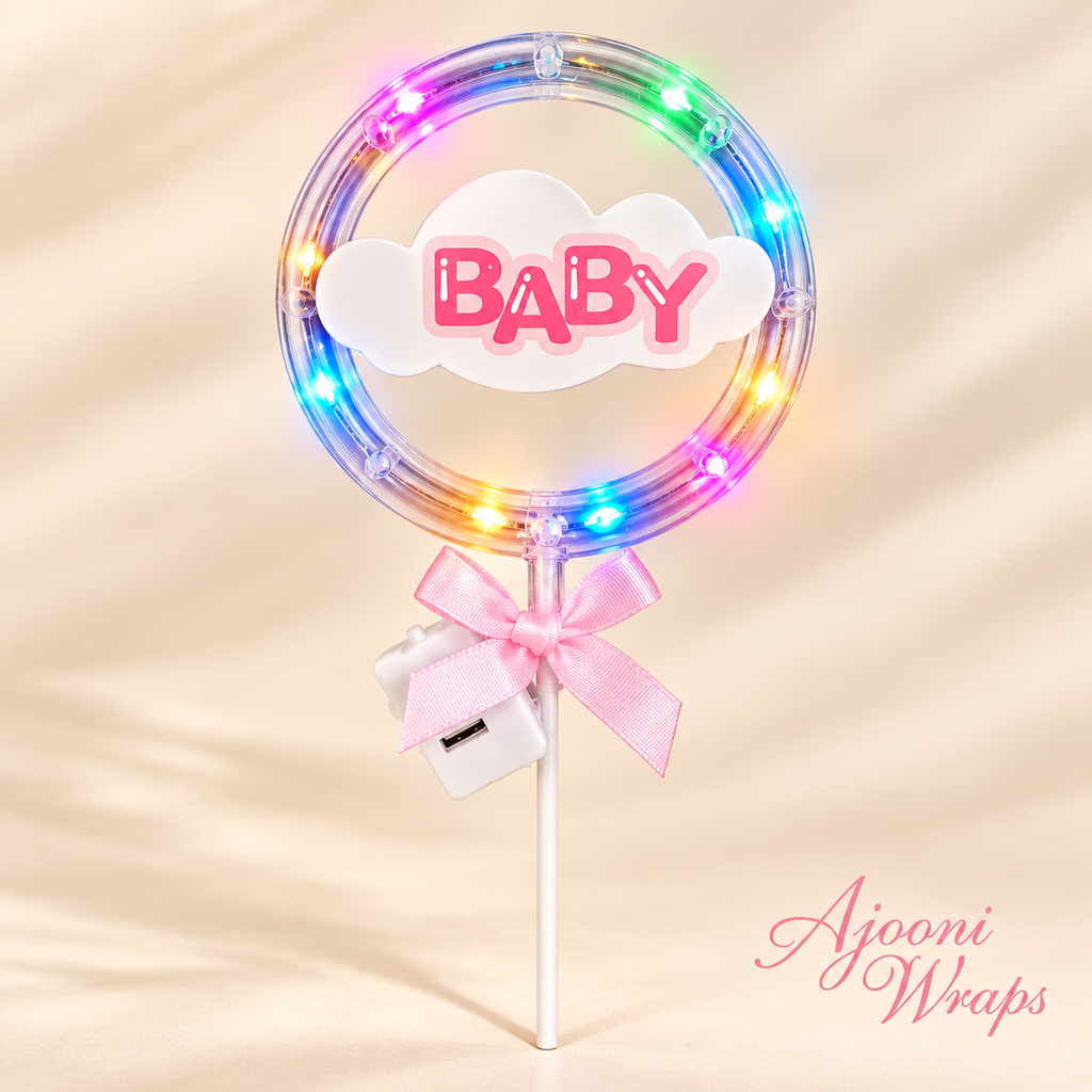 Baby Cloud LED Light Cake Topper ✨💗💙☁️