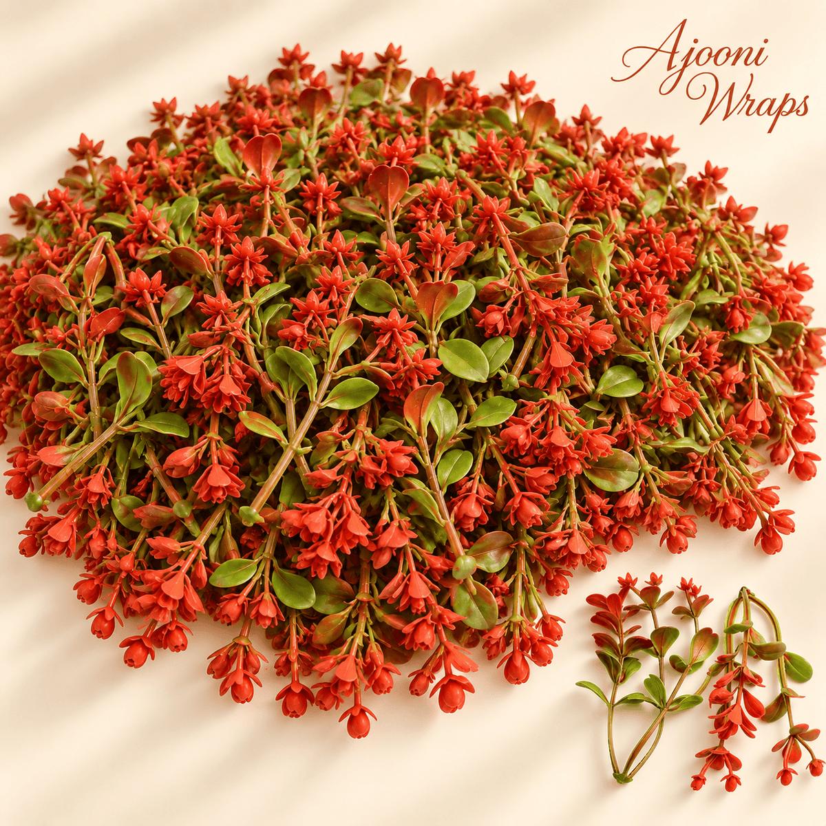Red & Green Succulent Flower Stem