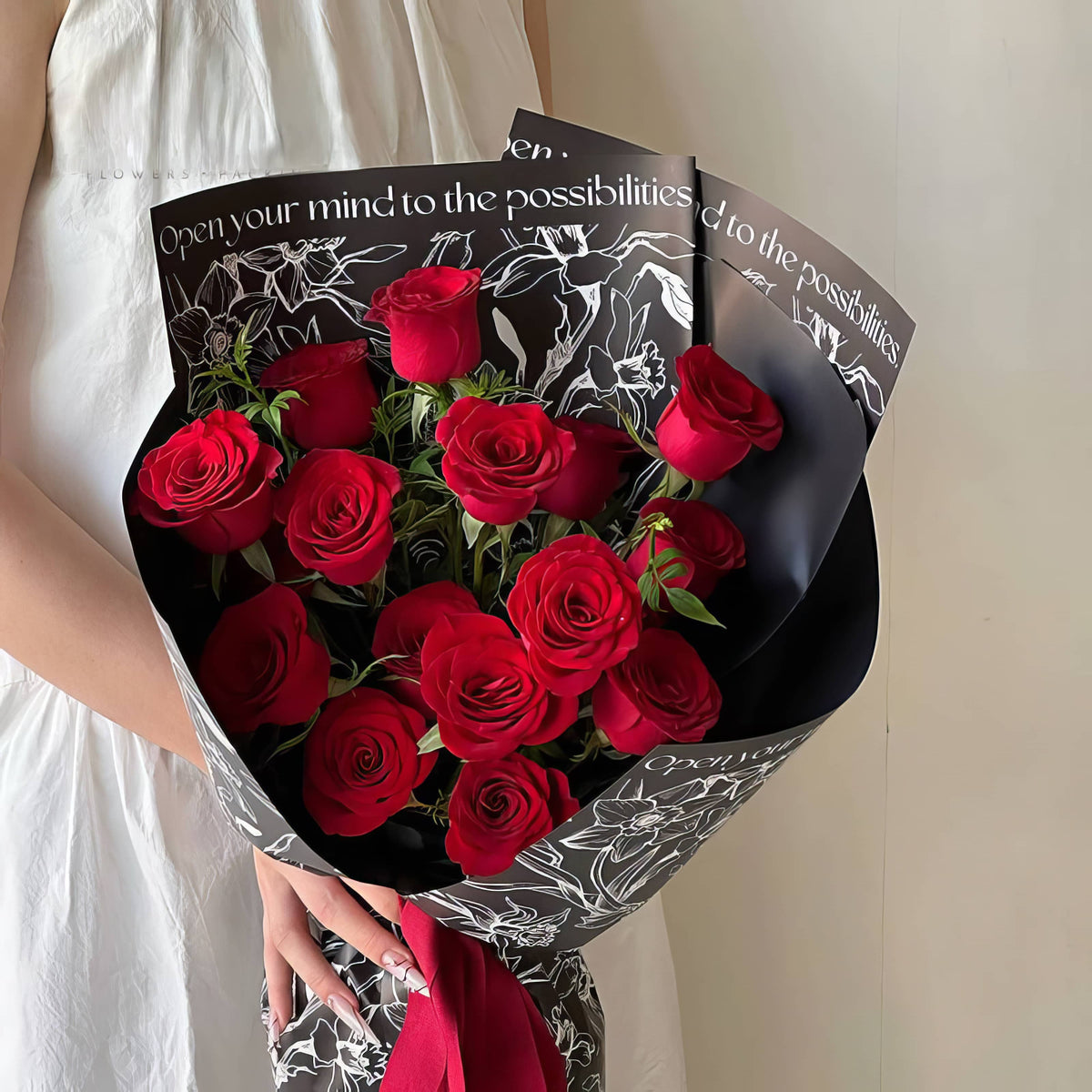 🌸 Luxury Floral Typography Bouquet Wrapping Sheets 💐✨