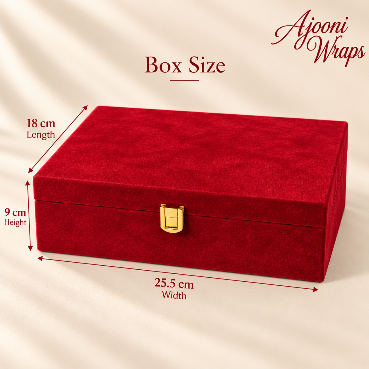 Luxury Velvet Finish Wooden Box