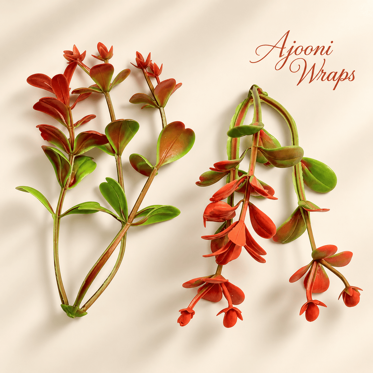 Red & Green Succulent Flower Stem
