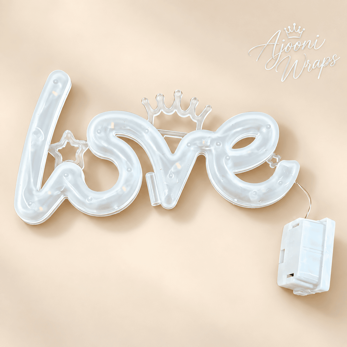 Crowned Love LED Cake Topper ✨👑