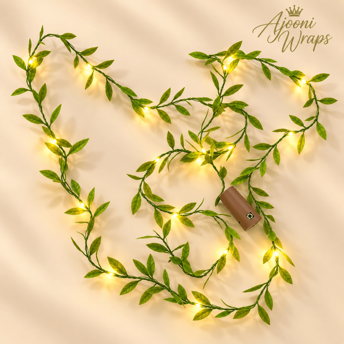 Green Leaf LED Garland Lights 🌿✨