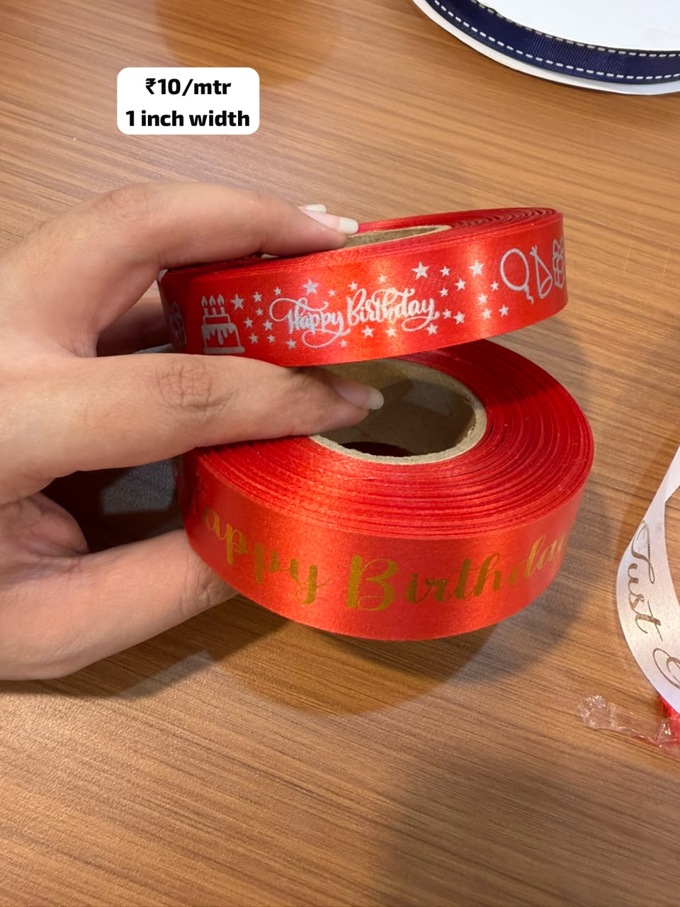 Happy Birthday RibHappy Birthday Satin Ribbon | 1 Inch Width | Redbon