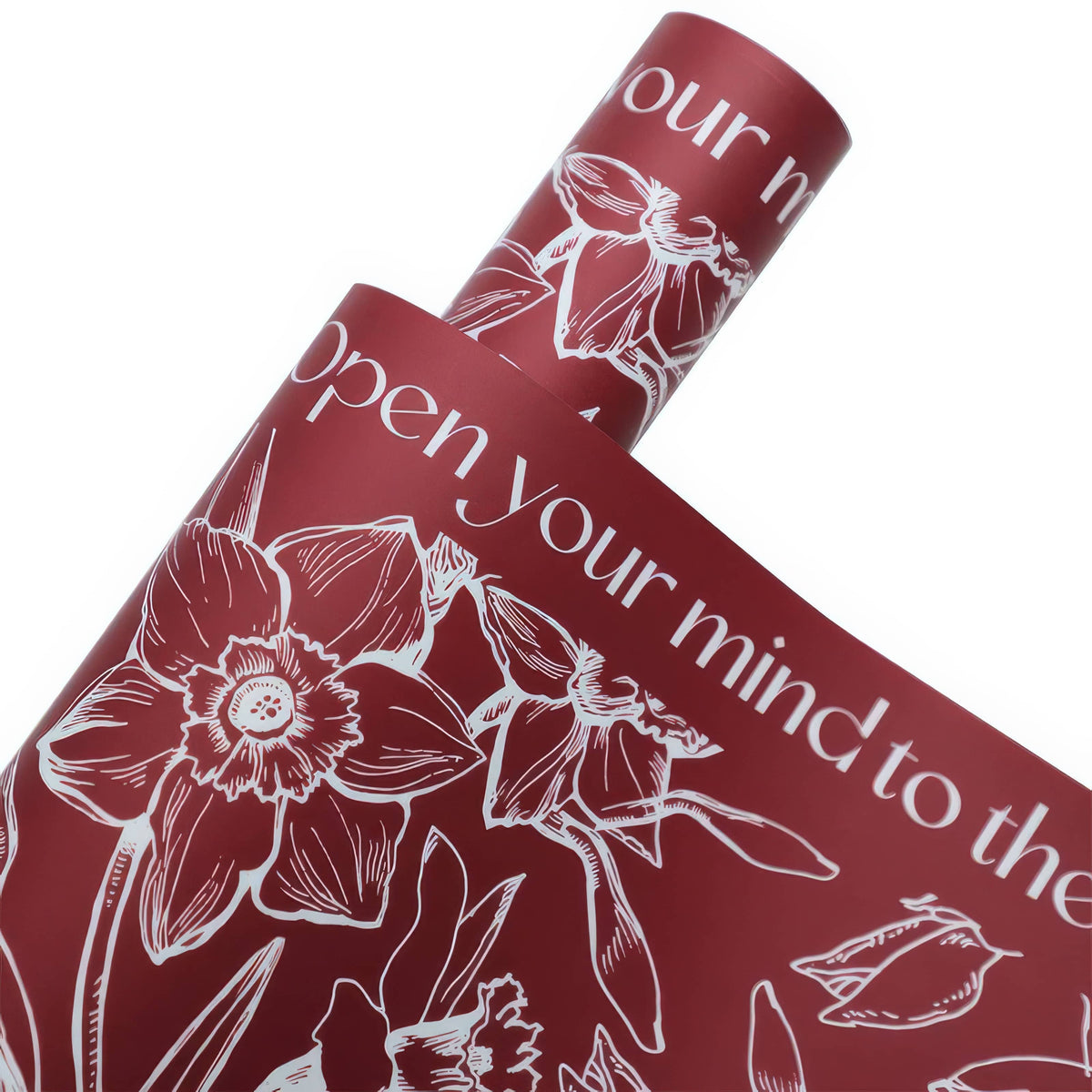 🌸 Luxury Floral Typography Bouquet Wrapping Sheets 💐✨