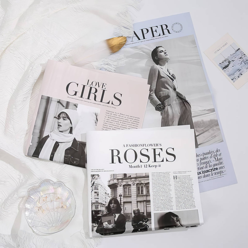 Luxury Fashion Newspaper Bouquet Wrapping Sheets 🖤📰