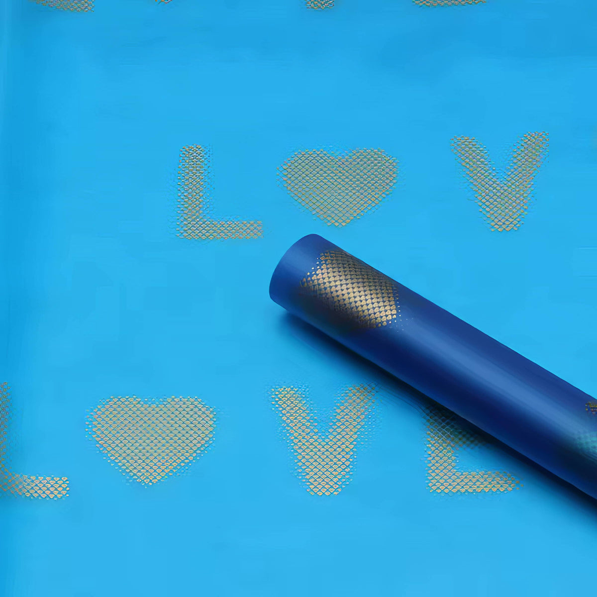 ✨ Premium Golden Love Heart Bouquet Wrapping Sheets💖 ✨
