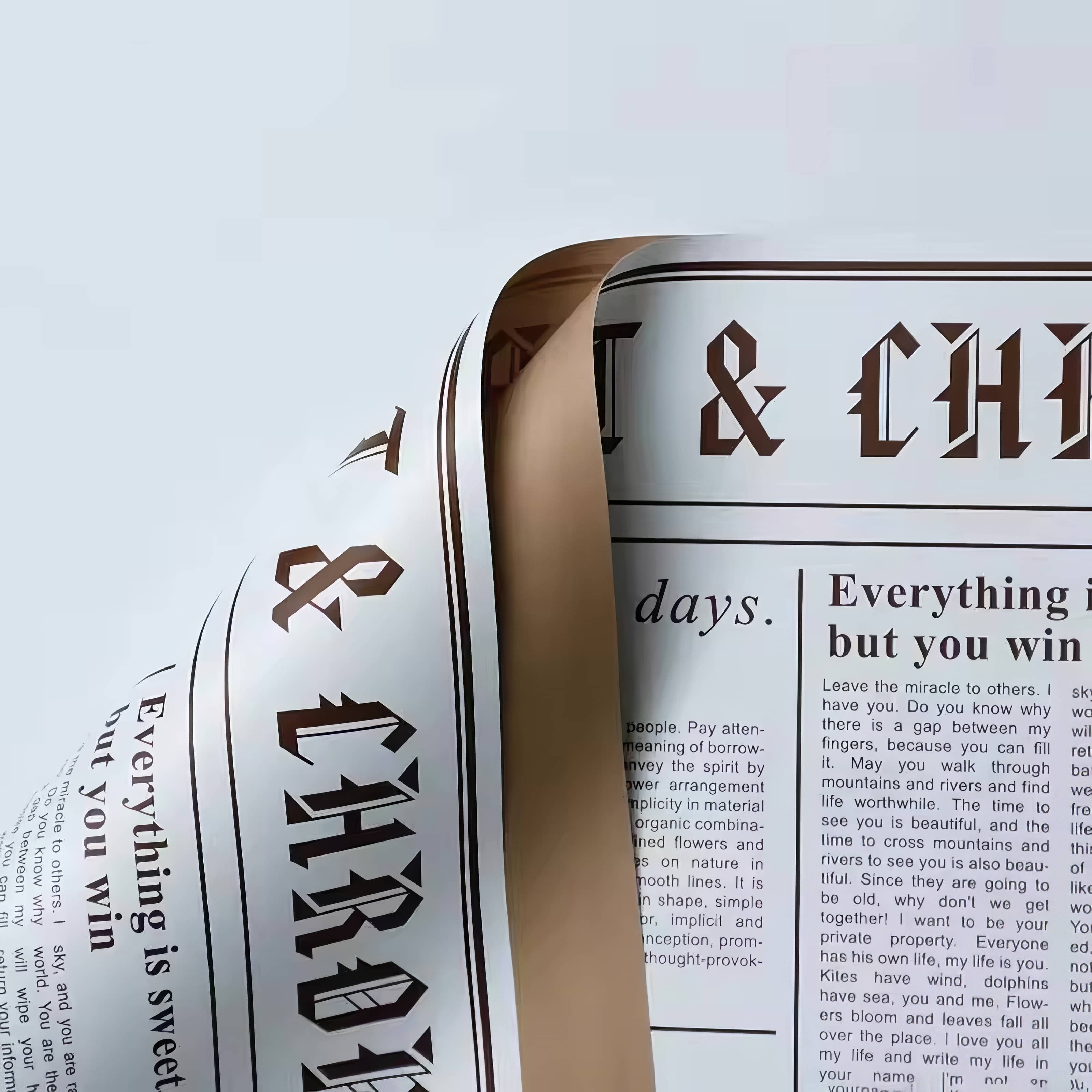 Floral News Chronicle Bouquet & Gift Wrap