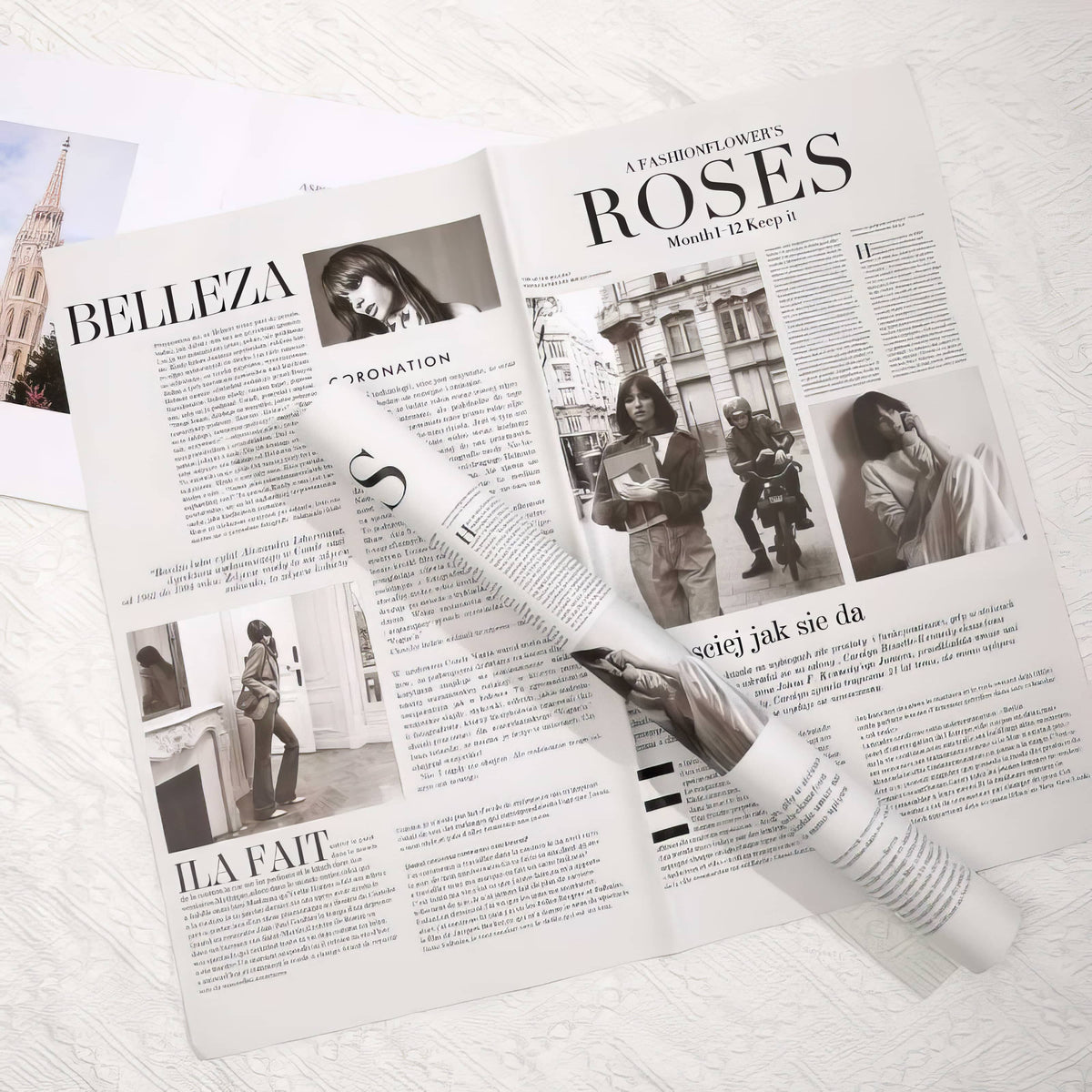 Luxury Fashion Newspaper Bouquet Wrapping Sheets 🖤📰