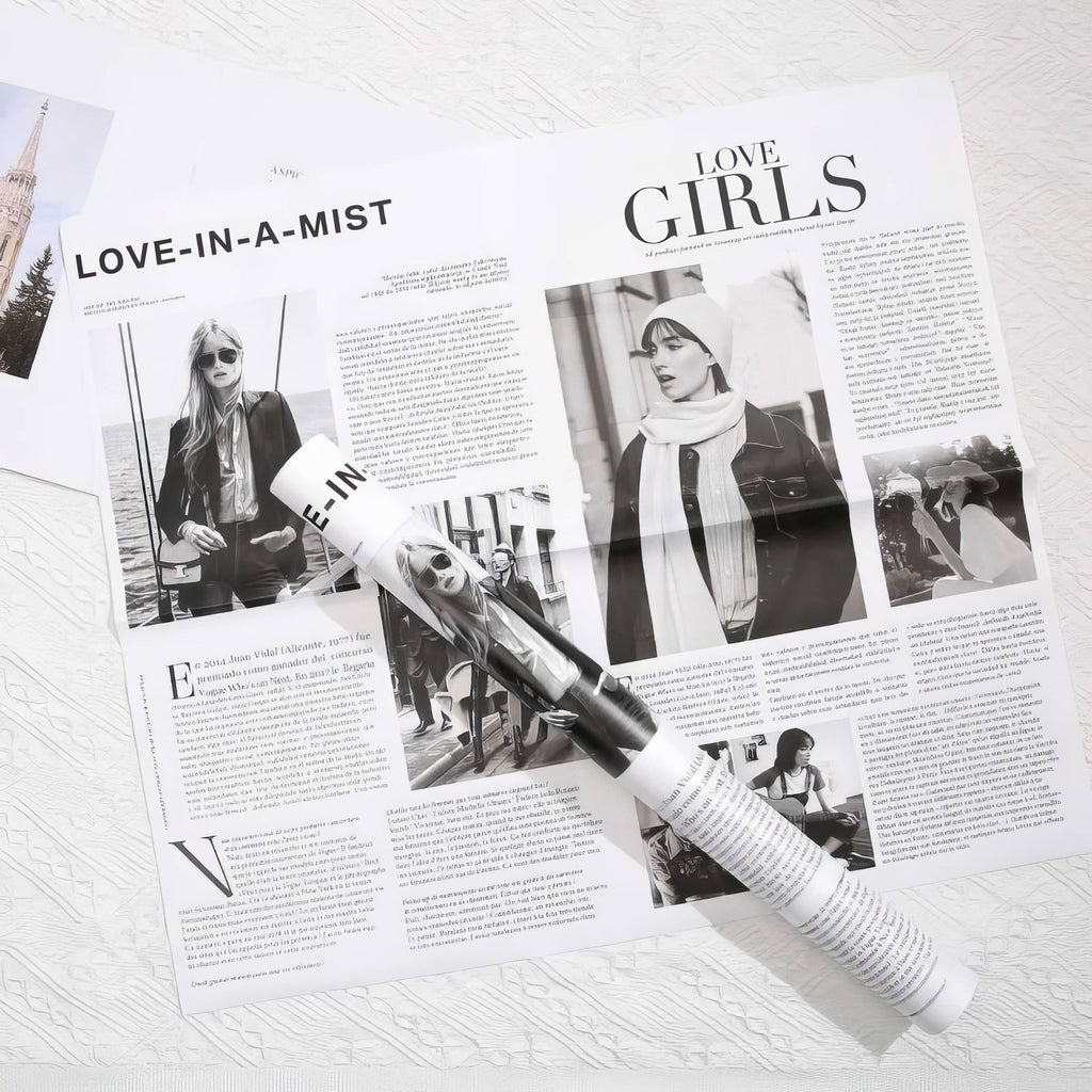 Luxury Fashion Newspaper Bouquet Wrapping Sheets 🖤📰