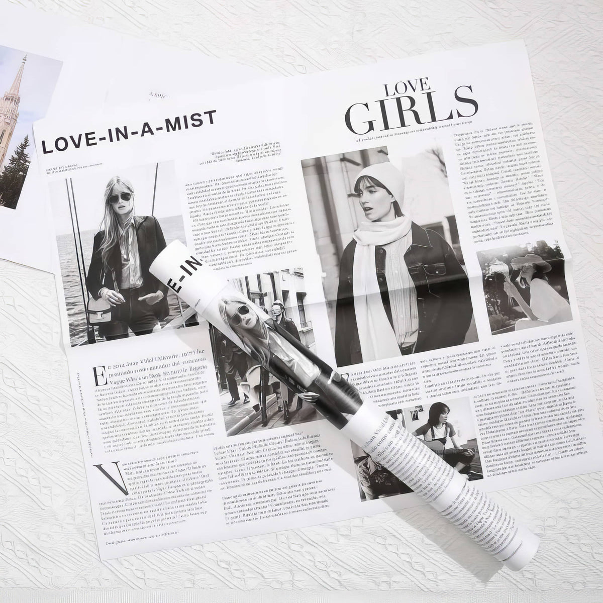 Luxury Fashion Newspaper Bouquet Wrapping Sheets 🖤📰