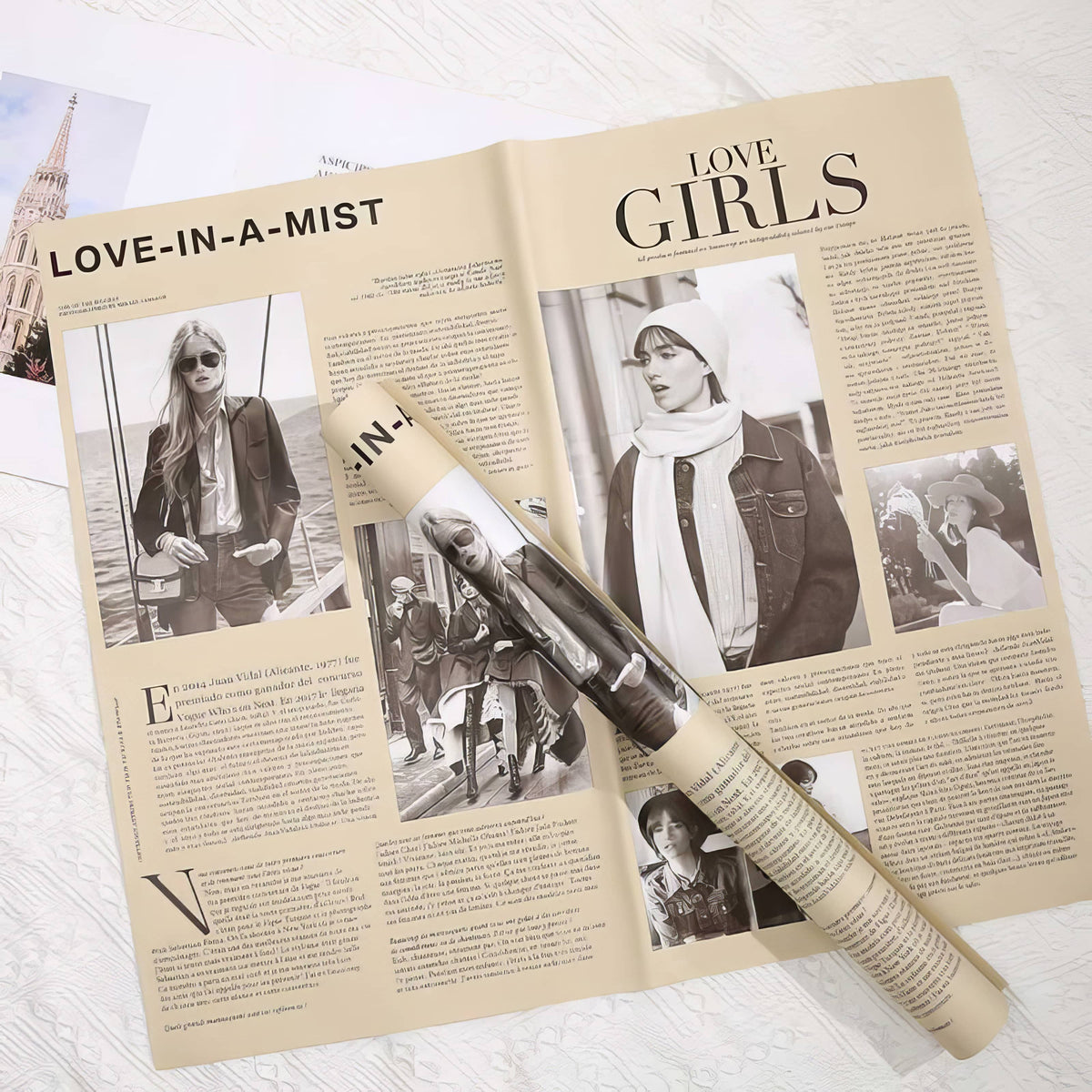 Luxury Fashion Newspaper Bouquet Wrapping Sheets 🖤📰