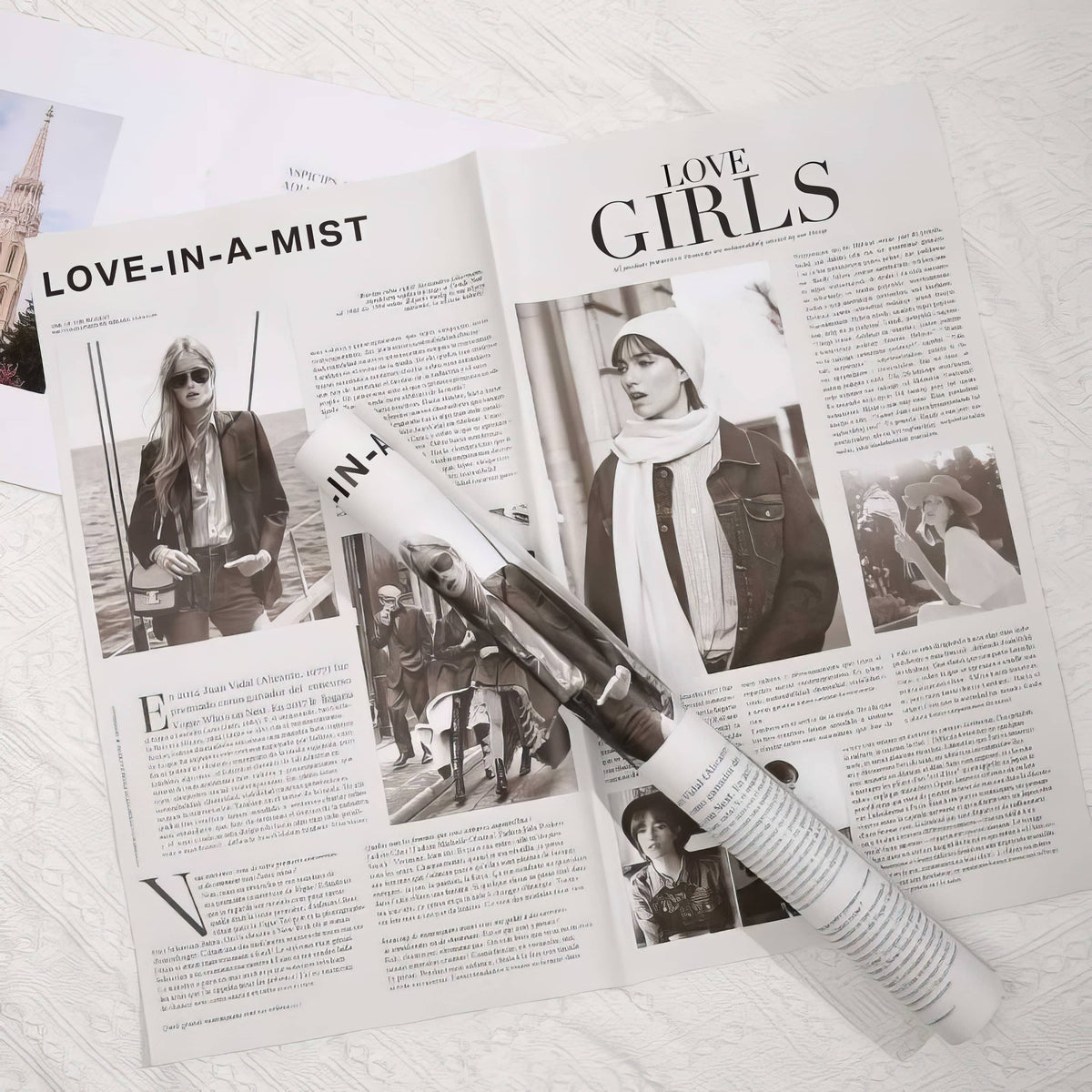 Luxury Fashion Newspaper Bouquet Wrapping Sheets 🖤📰
