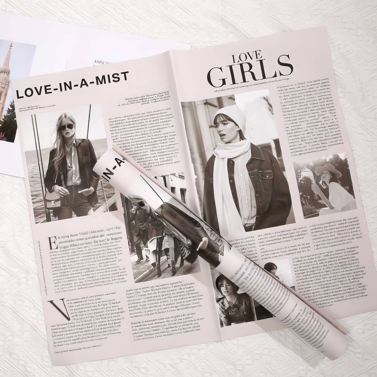 Luxury Fashion Newspaper Bouquet Wrapping Sheets 🖤📰