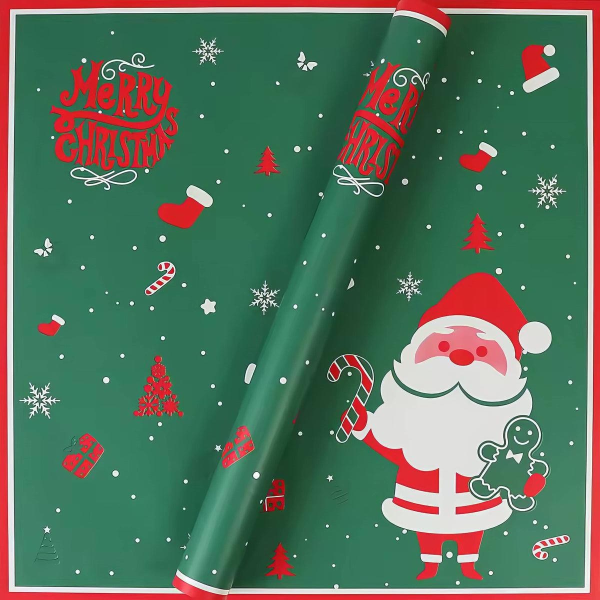 Premium Merry Christmas Santa Claus Bouquet Wrapping Sheets 🎅🎄✨