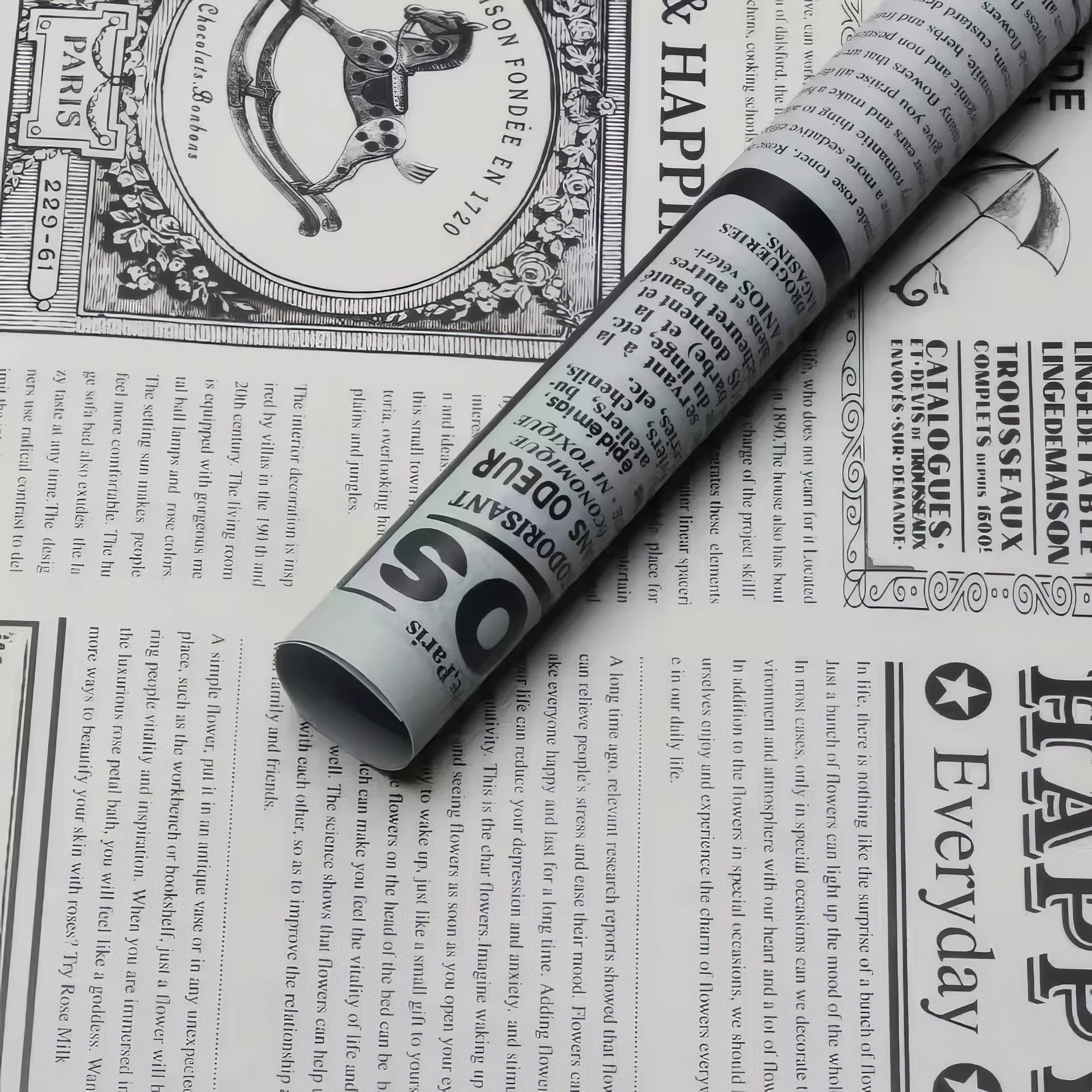 Vintage News Romance Bouquet & Gift Wrap