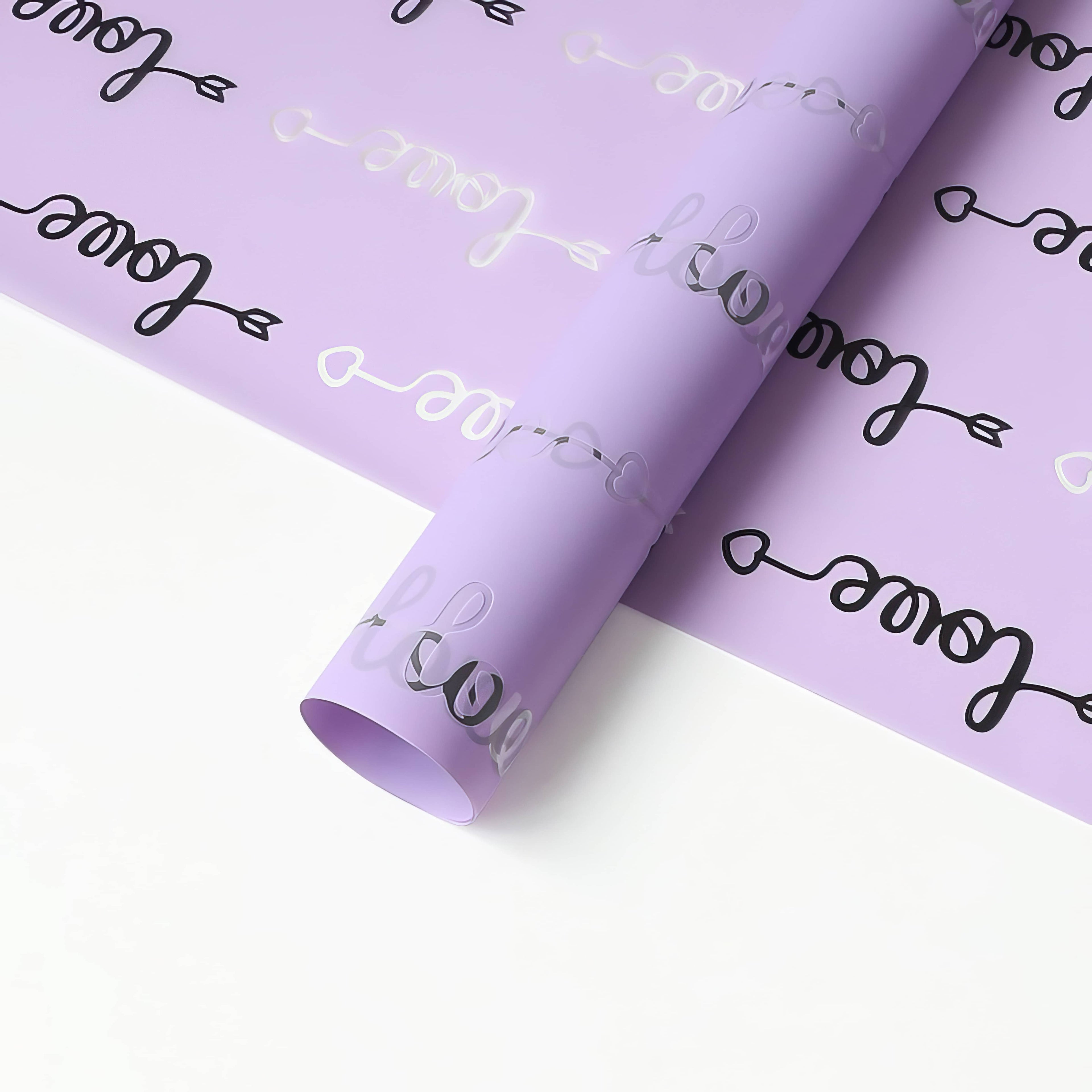 Whispered Love Script Bouquet & Gift Wrap