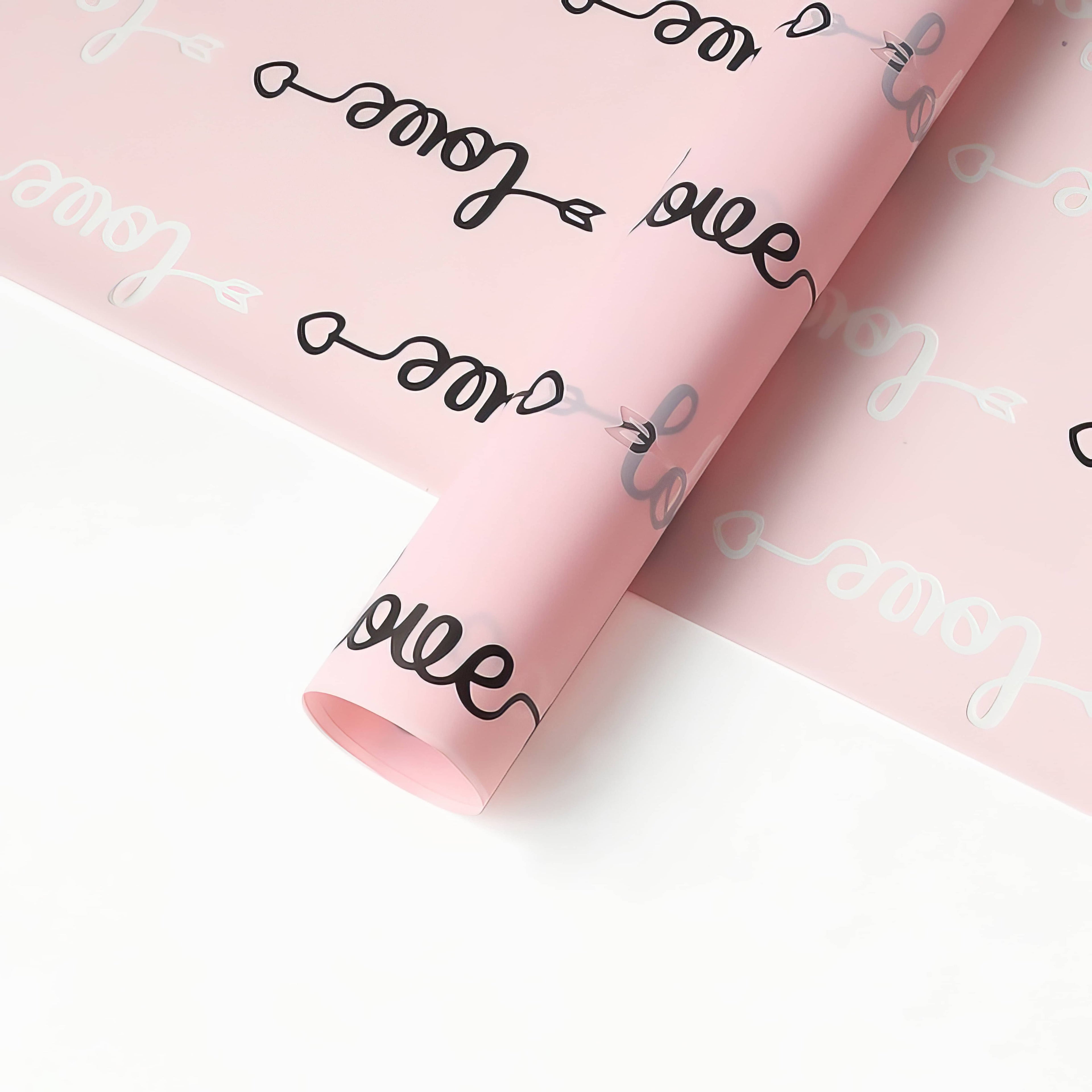 Whispered Love Script Bouquet & Gift Wrap