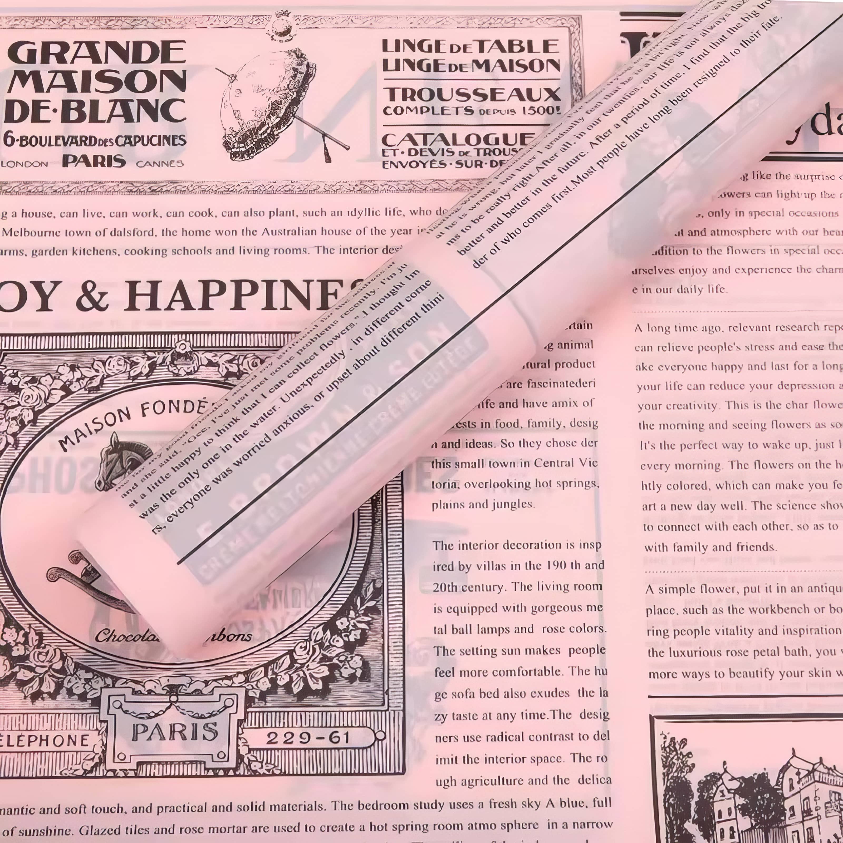 Vintage News Romance Bouquet & Gift Wrap