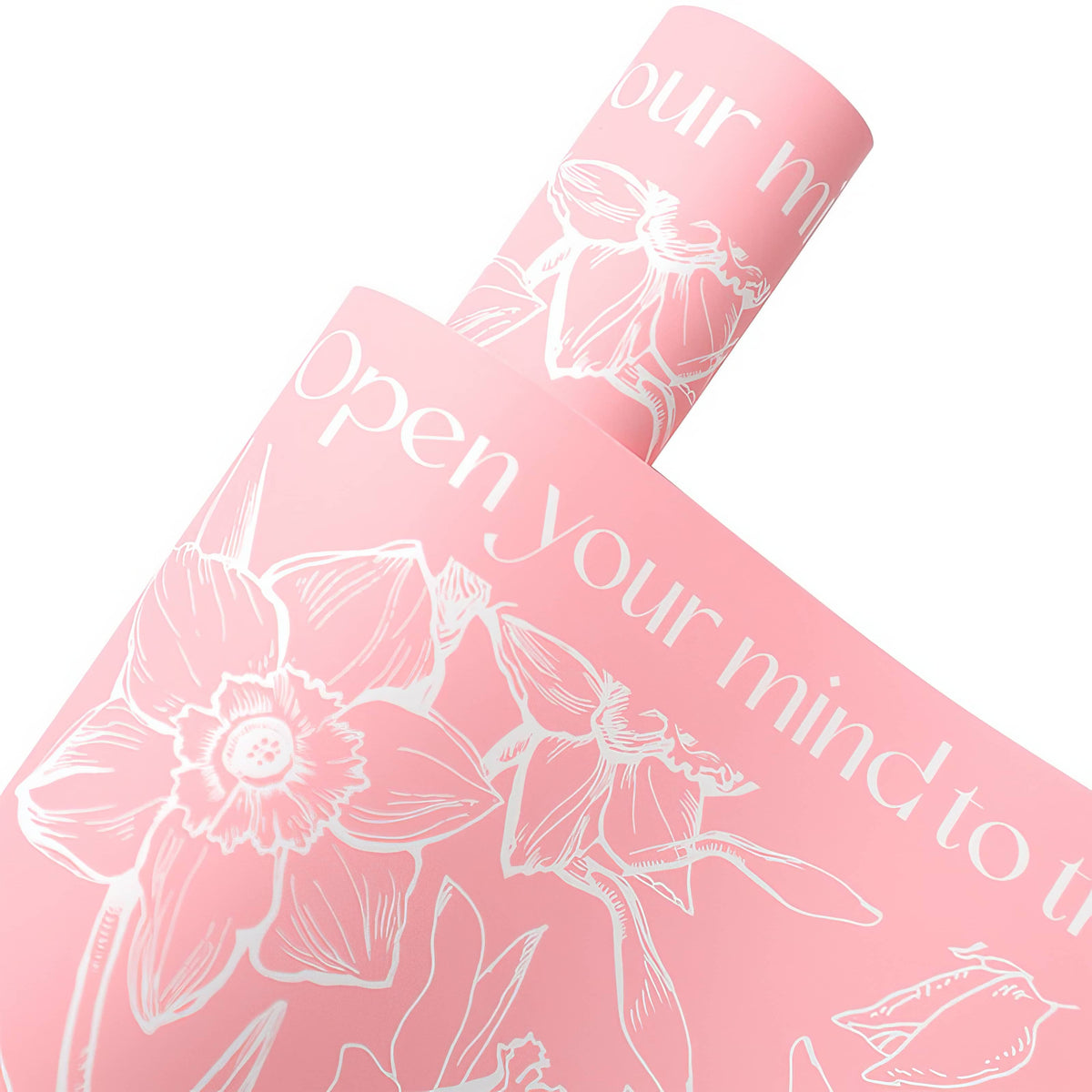 🌸 Luxury Floral Typography Bouquet Wrapping Sheets 💐✨