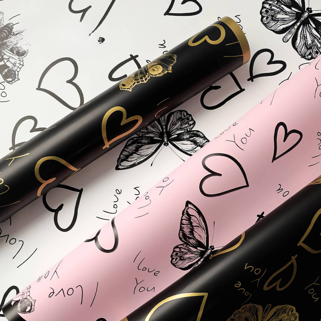 Butterfly Love Heart Bouquet Wrap