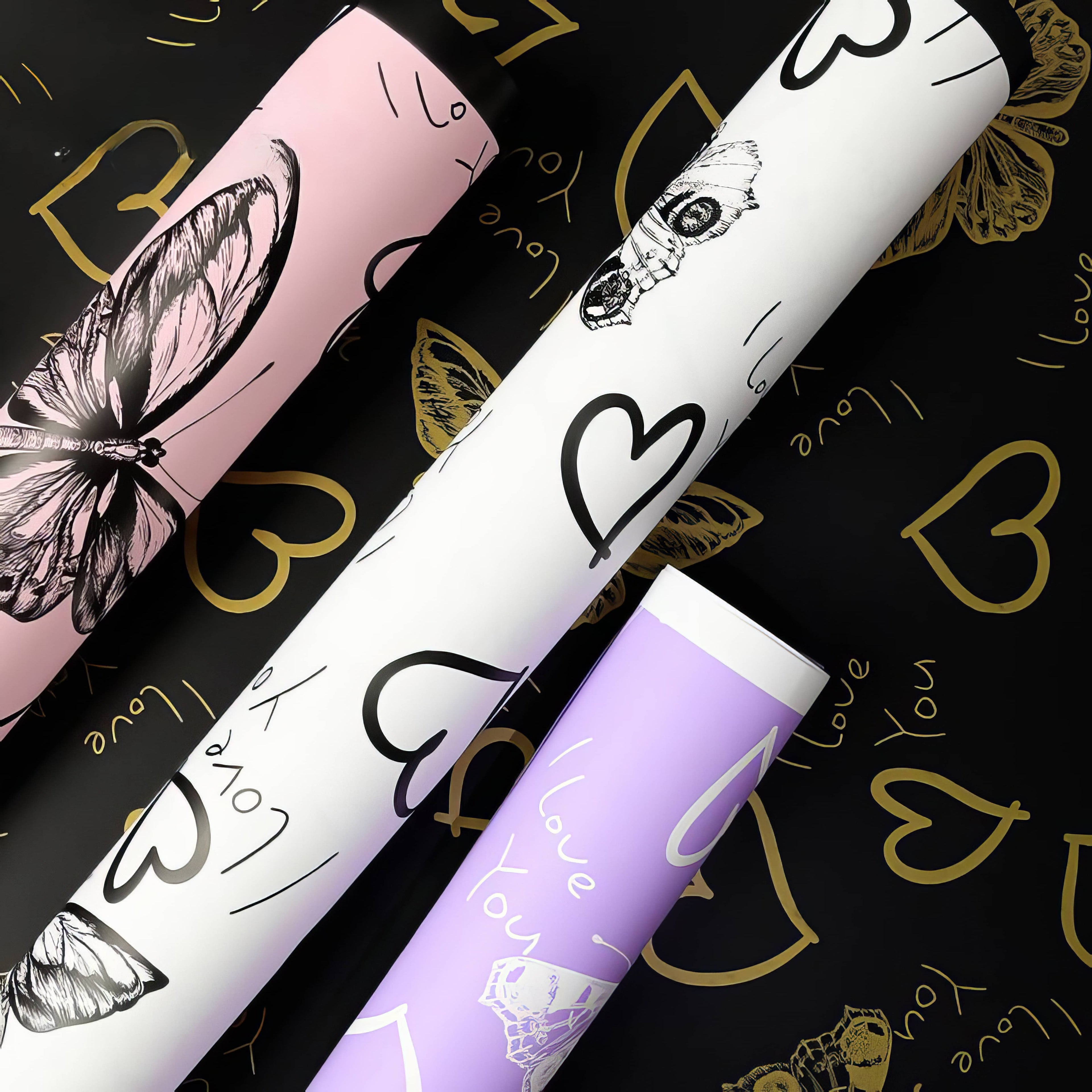 Butterfly Love Heart Bouquet Wrap