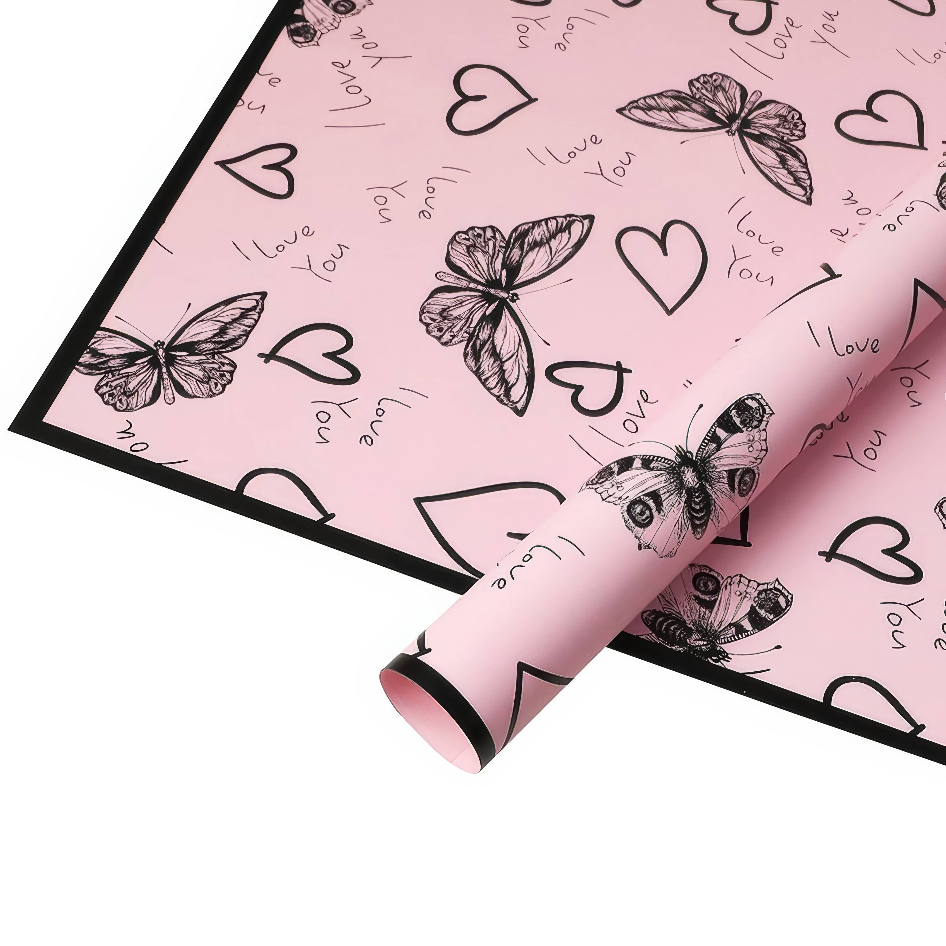 Butterfly Love Heart Bouquet Wrap
