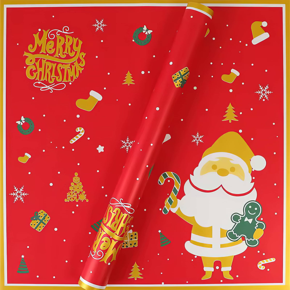 Premium Merry Christmas Santa Claus Bouquet Wrapping Sheets 🎅🎄✨