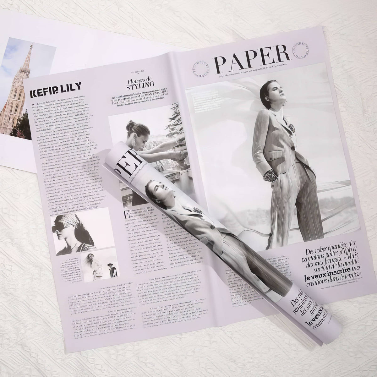 Luxury Fashion Newspaper Bouquet Wrapping Sheets 🖤📰