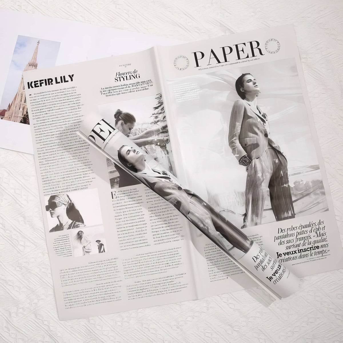 Luxury Fashion Newspaper Bouquet Wrapping Sheets 🖤📰