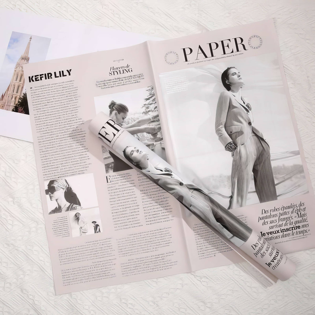 Luxury Fashion Newspaper Bouquet Wrapping Sheets 🖤📰