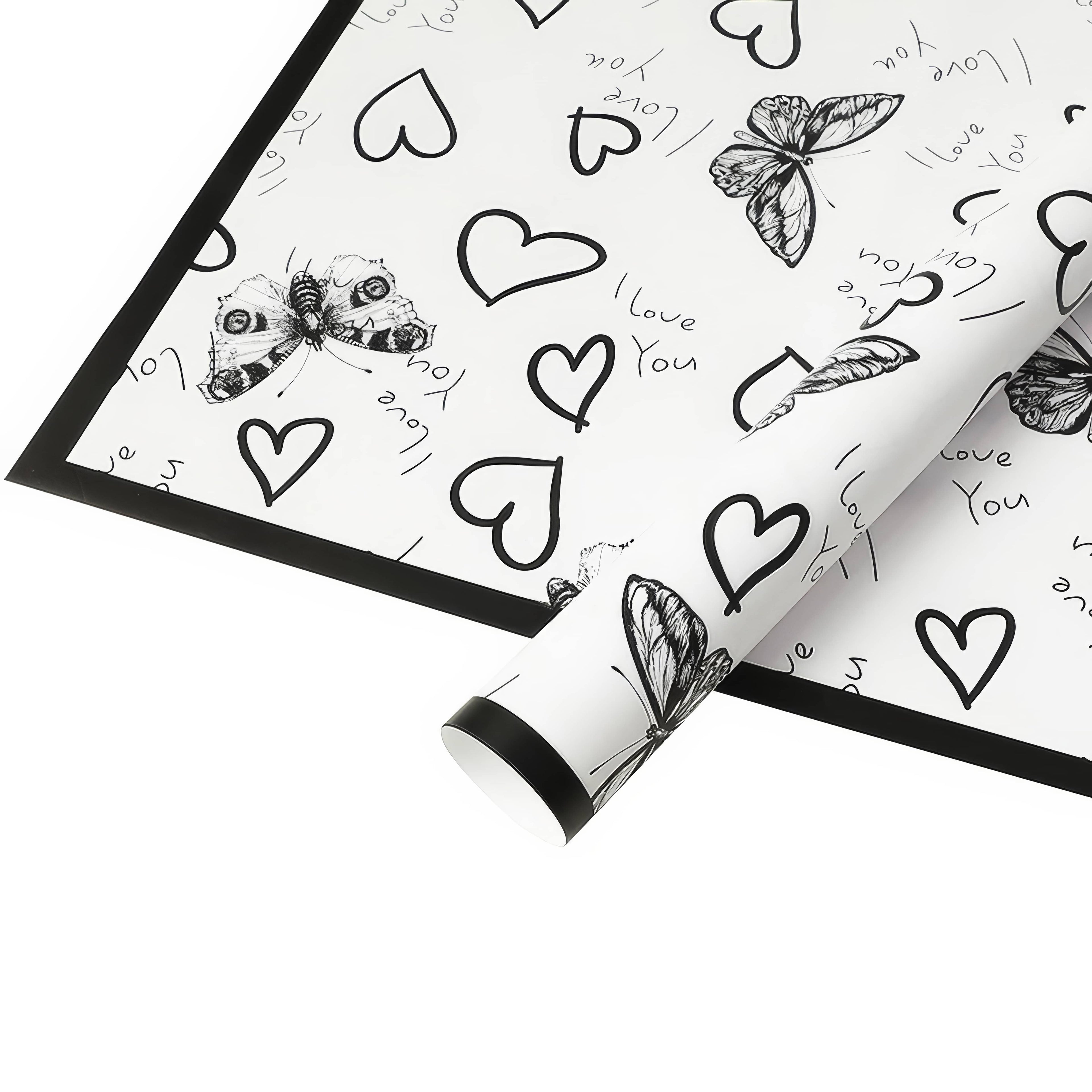 Butterfly Love Heart Bouquet Wrap