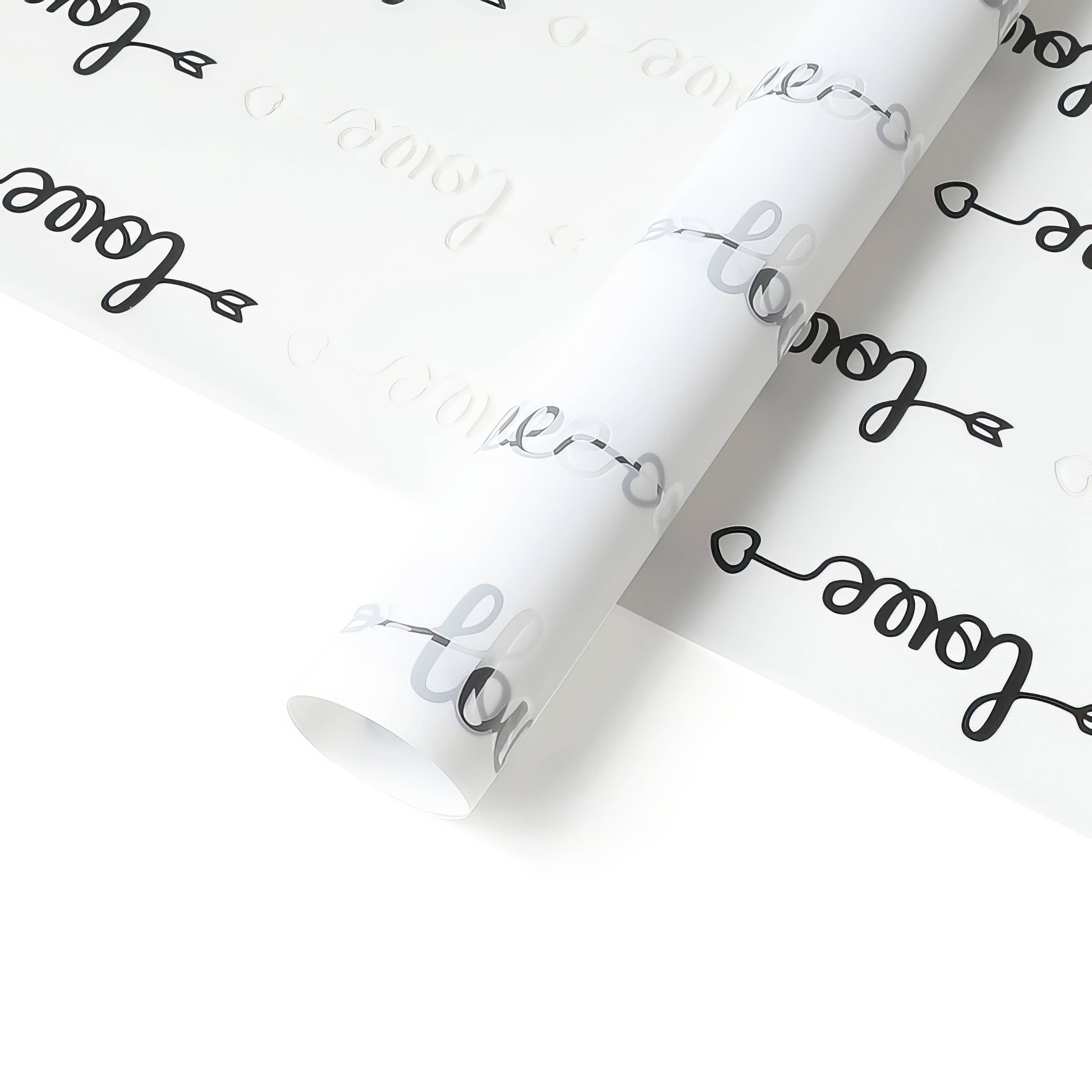 Whispered Love Script Bouquet & Gift Wrap